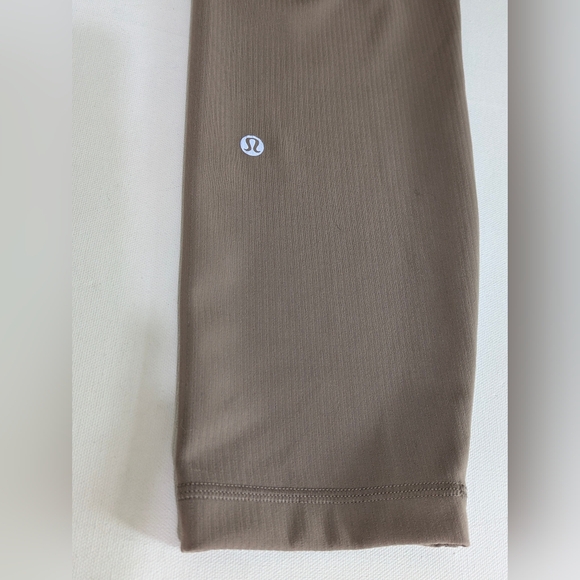 Lululemon Women's Align HR Crop 24” Nulu Leggings Size 12 Tan Beige EUC - Picture 8 of 14